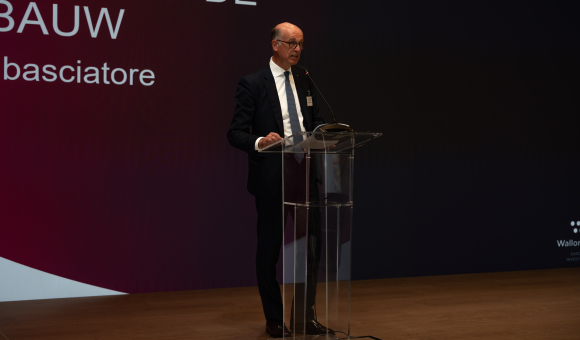 ITCILO, Torino, l'Ambasciatore del Belgio Pierre-Emmanuel De Bauw saluta l'inizio dell'evento Invest